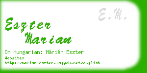 eszter marian business card
