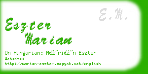 eszter marian business card